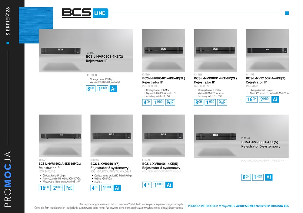 BCS promocja sierpień 2026